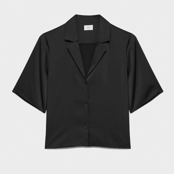 Wilfred Satin Button Up Blouse - Aritzia - Picture 1 of 4